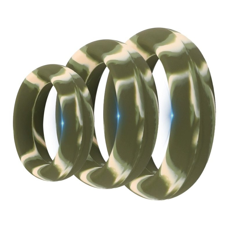 CockzRing Pack 3 Cockrings Silimix Vert Army